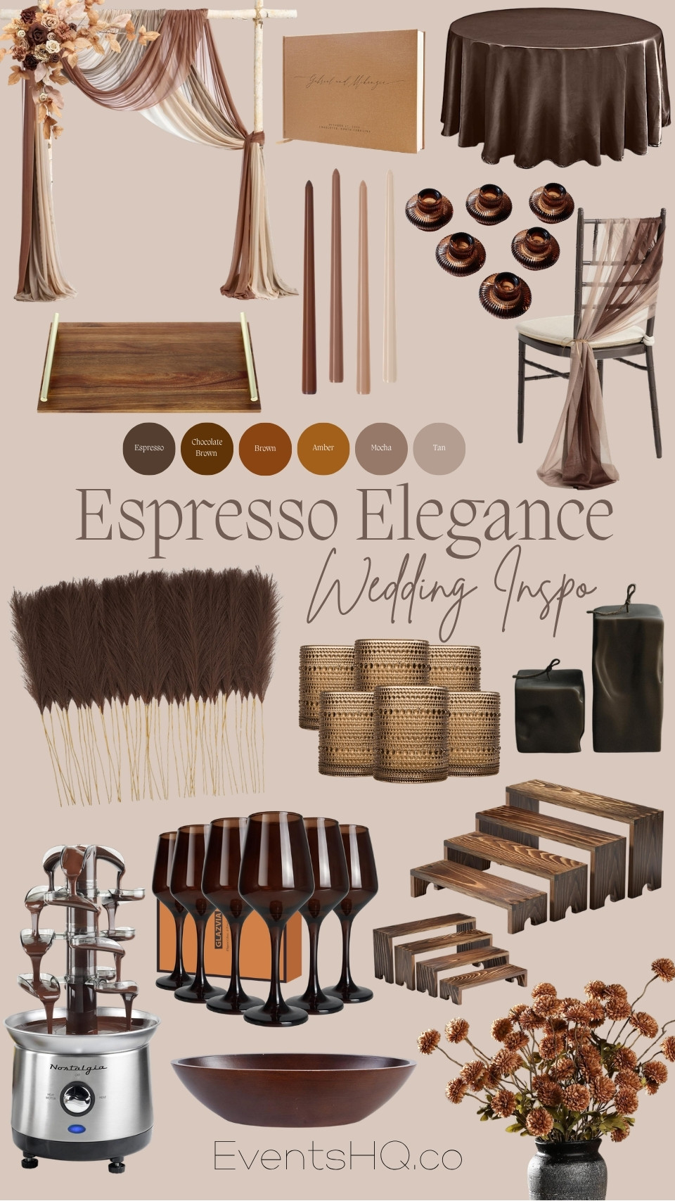 Espresso Elegance wedding theme