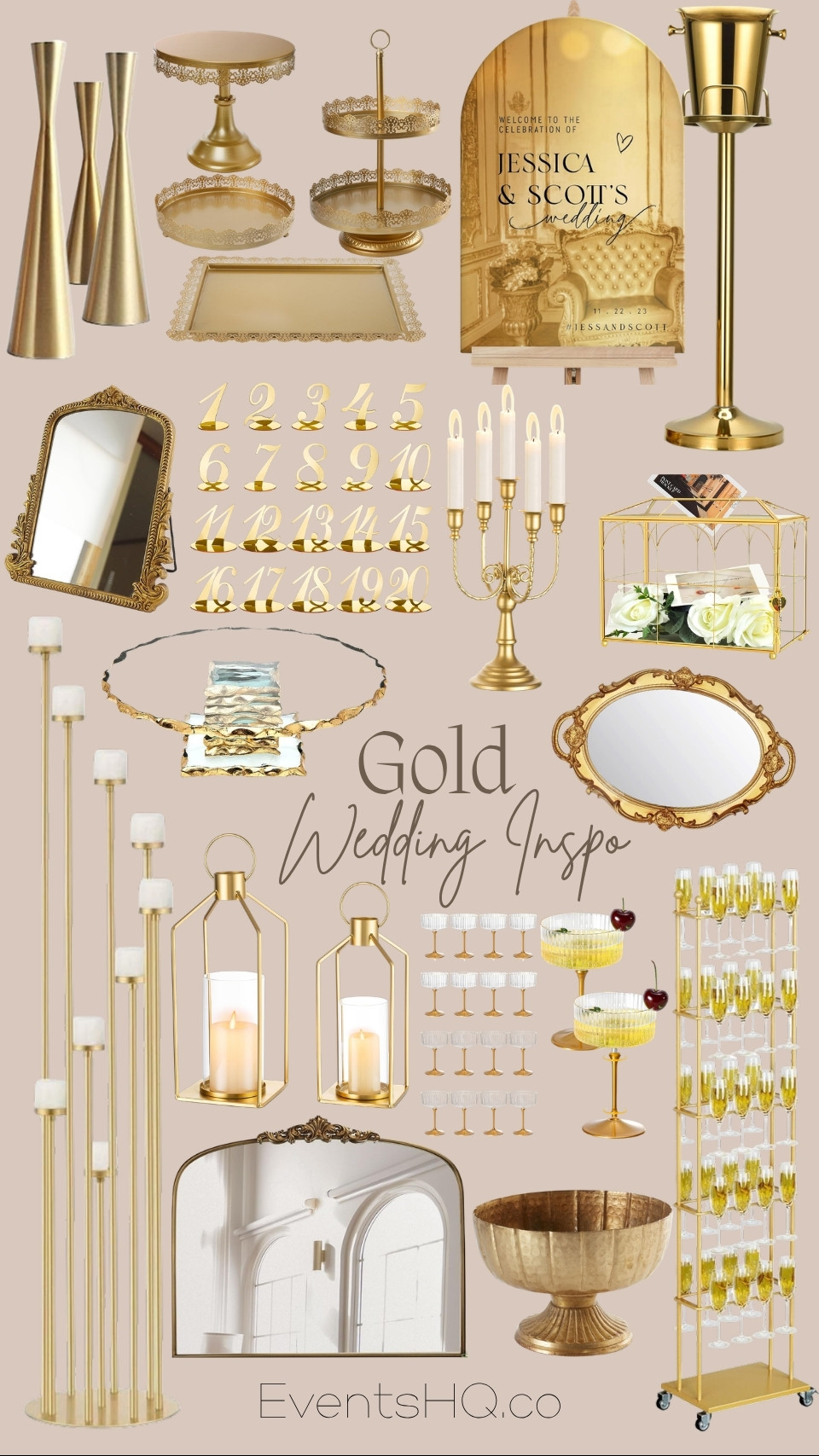 Gold wedding theme