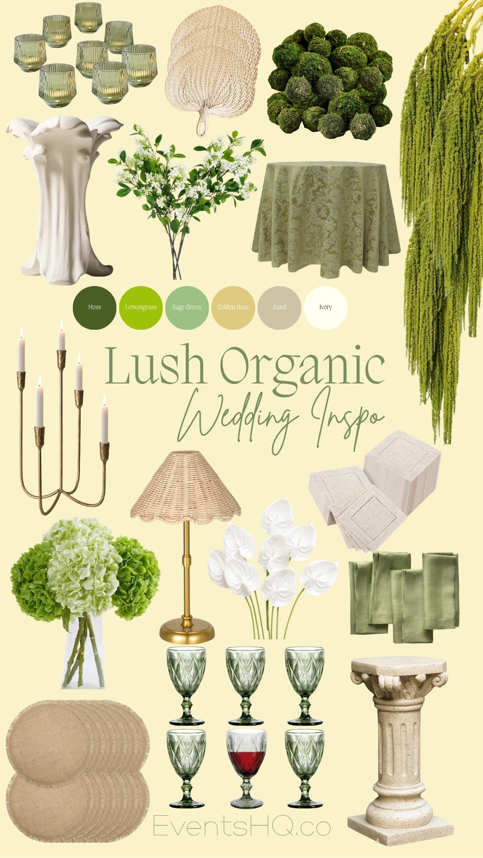 Lush Organic wedding theme
