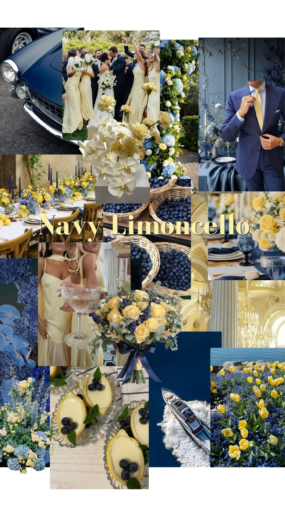 Navy and Yellow wedding theme