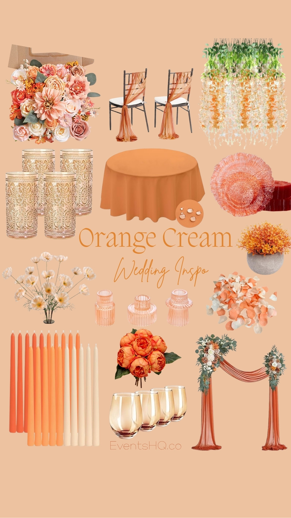Orange Cream wedding theme