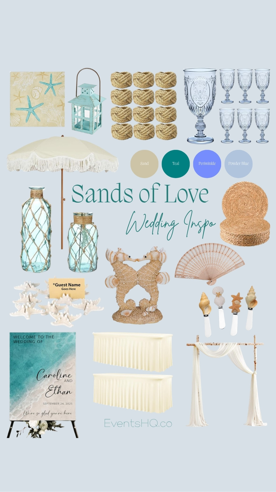 Sands of Love wedding theme