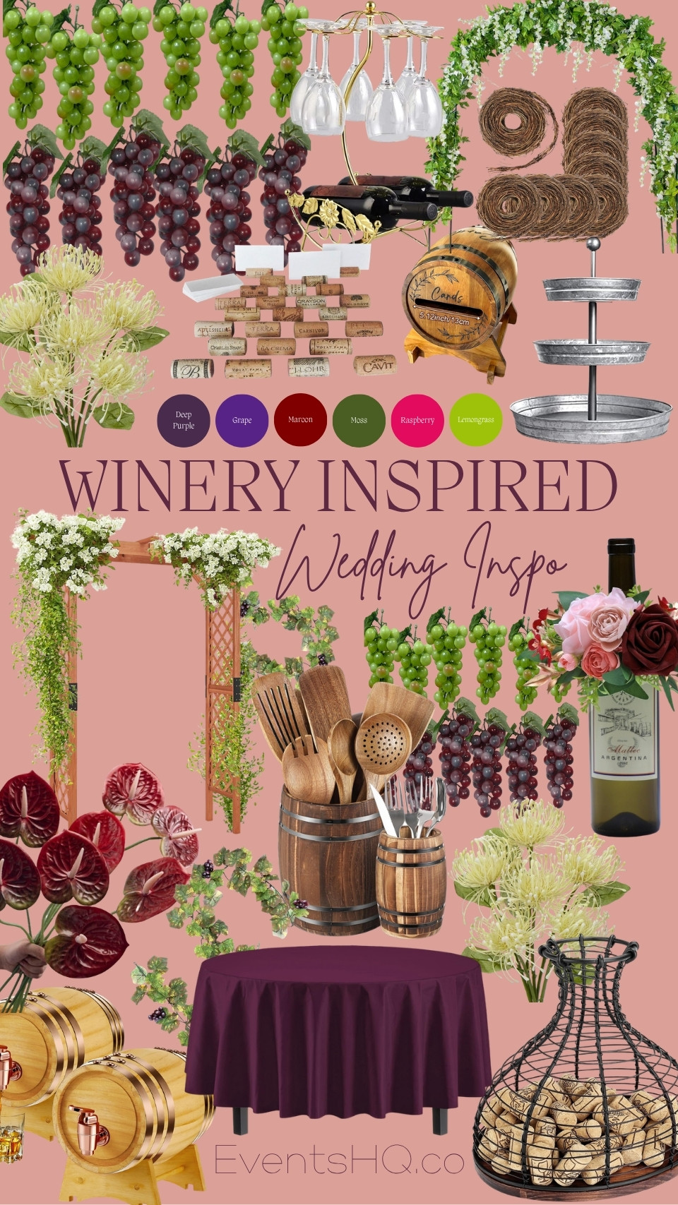 Winery wedding theme