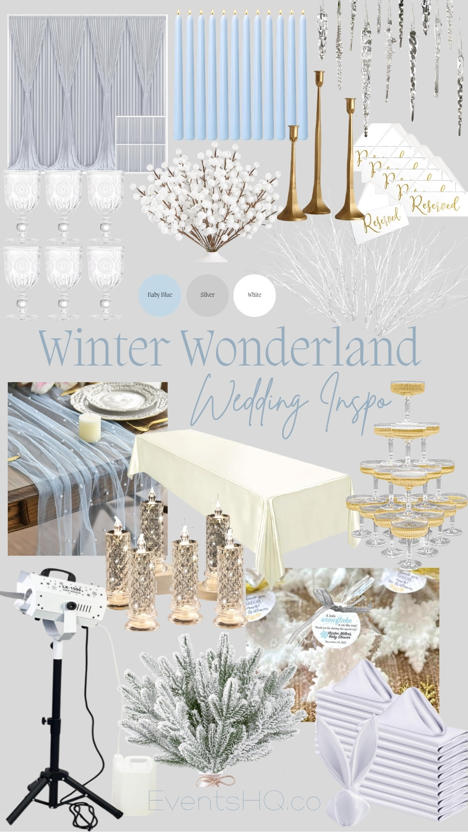 Winter Wonderland wedding theme