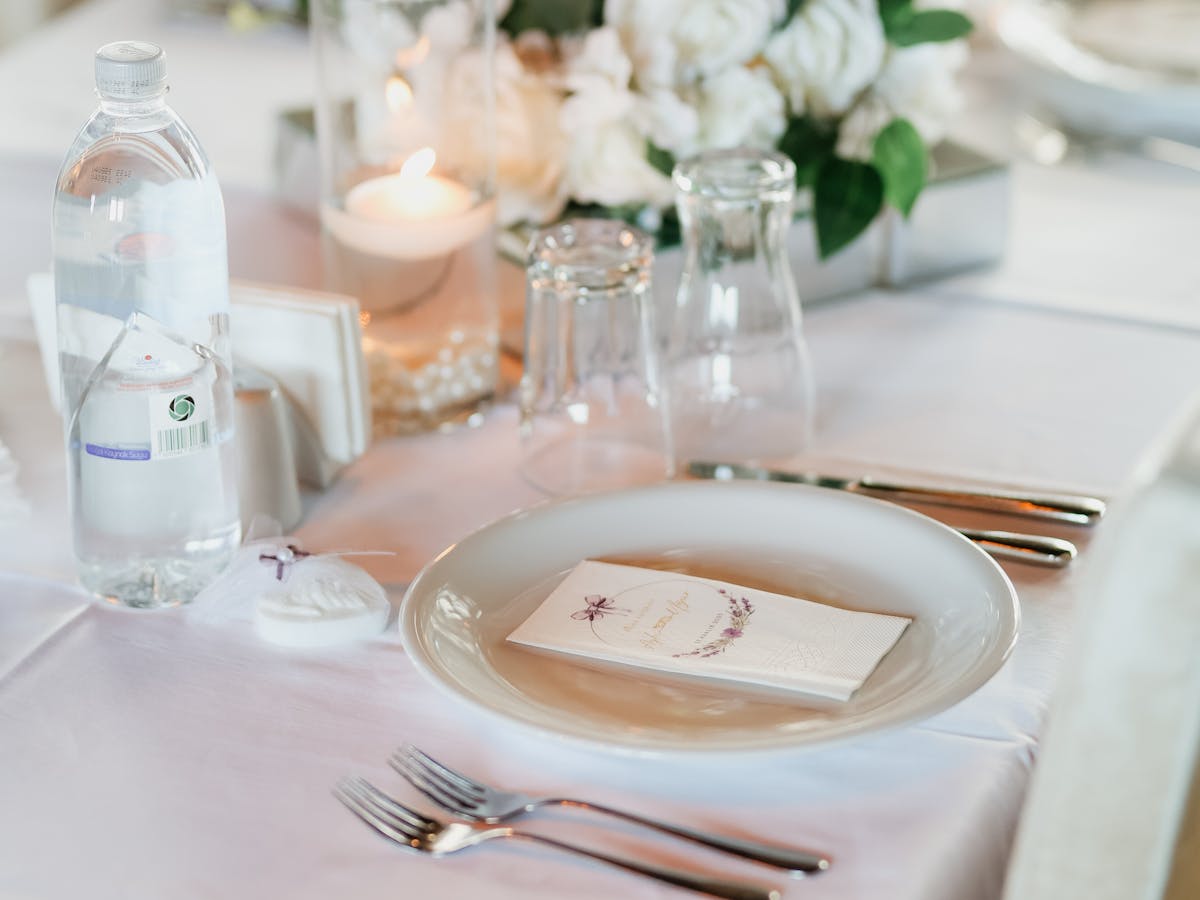 Cohesive blush and neutral tablescape