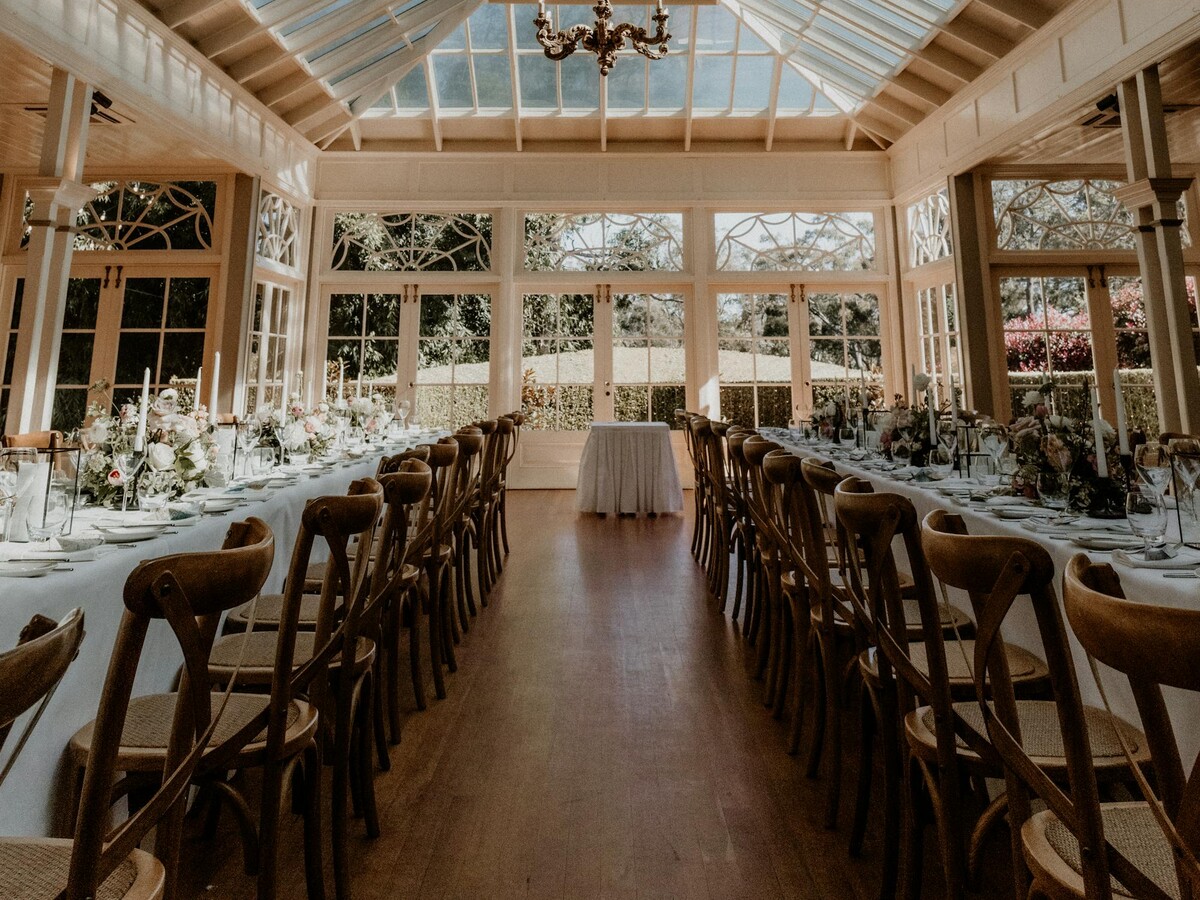 Bright conservatory event space