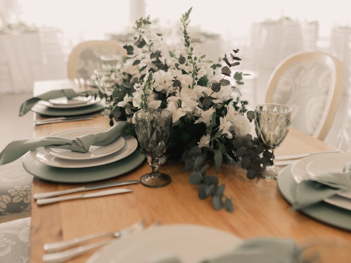 Sage-toned tablescape that looks expensive