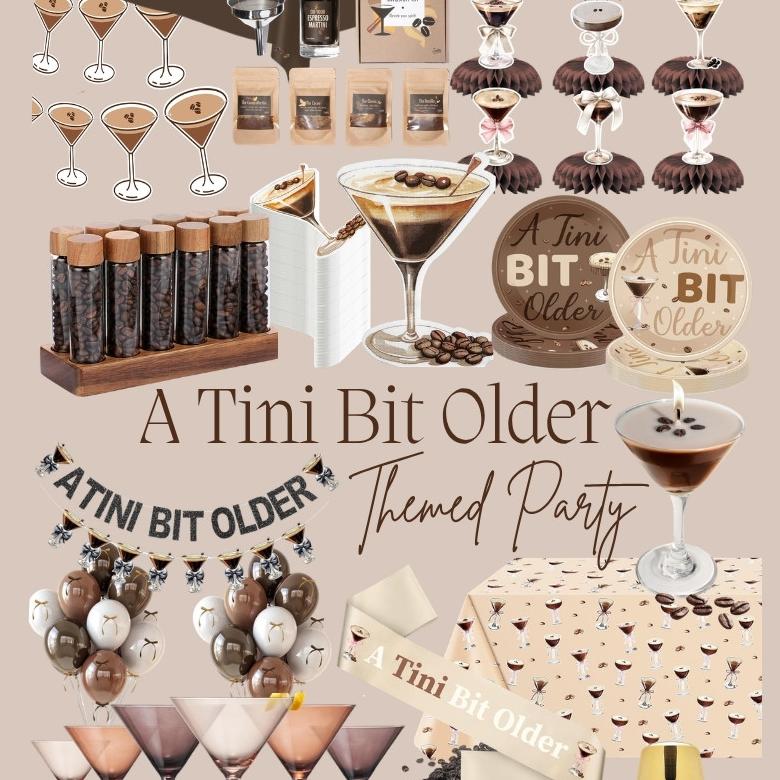 A Tini Bit Older adult birthday theme
