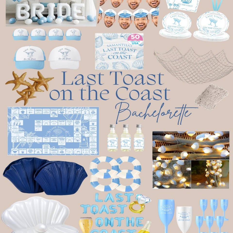 Last Toast On The Coast bachelorette theme