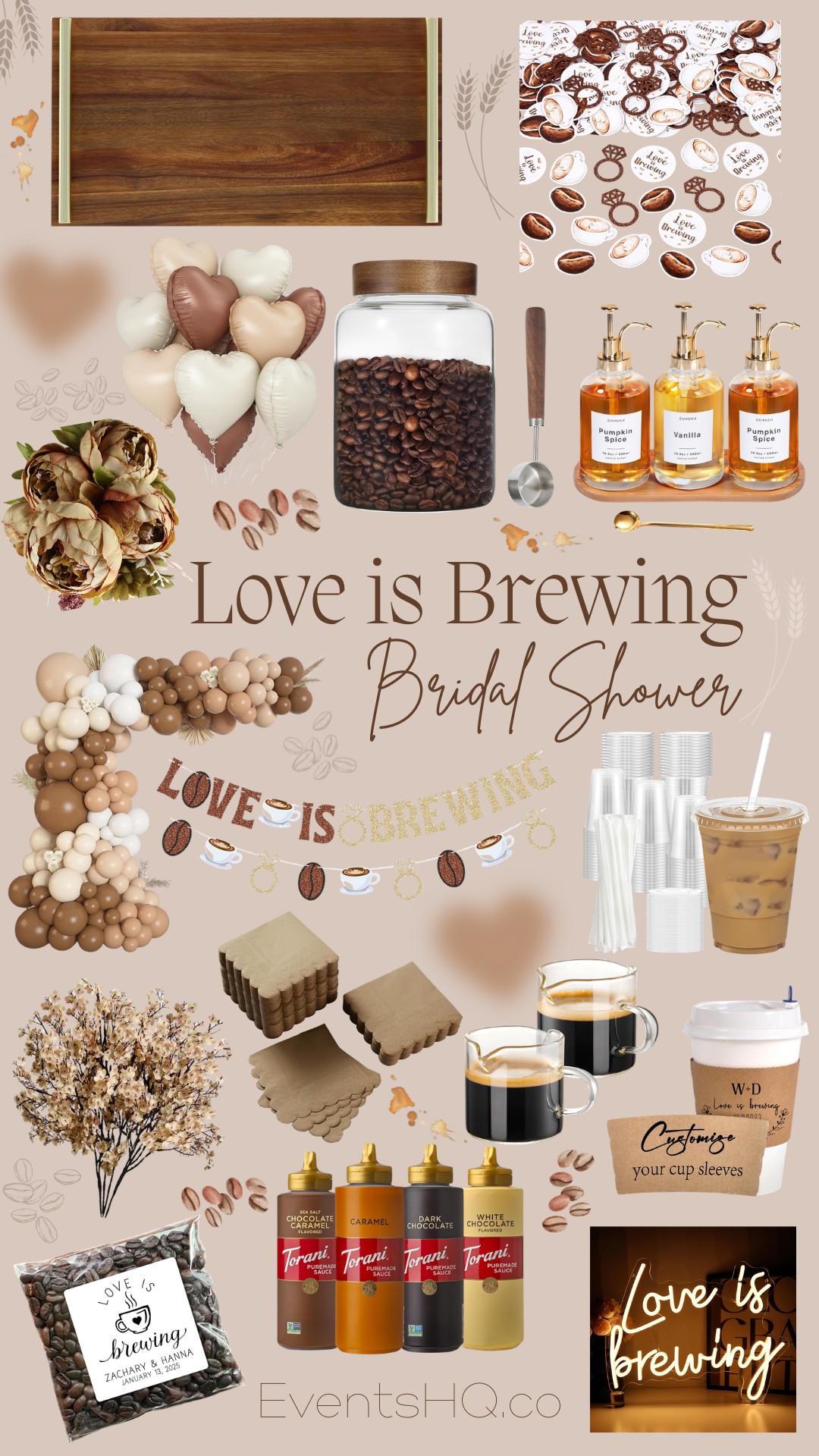 Love Is Brewing bachelorette theme