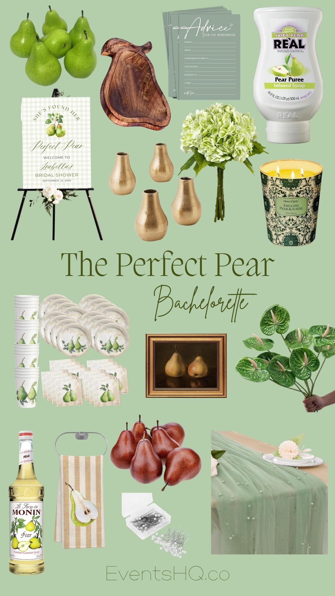 The Perfect Pear bachelorette theme