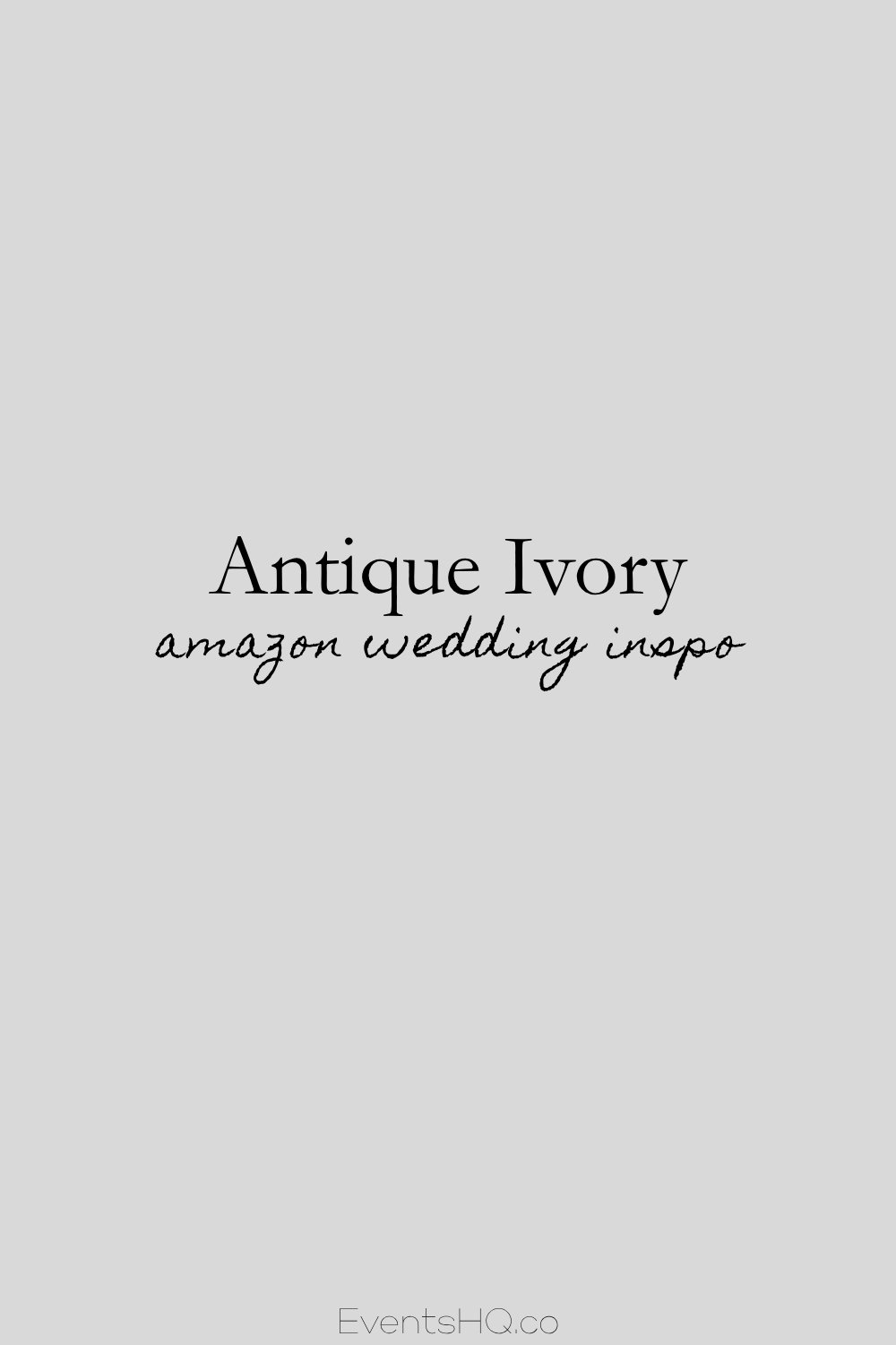 Antique Ivory wedding theme