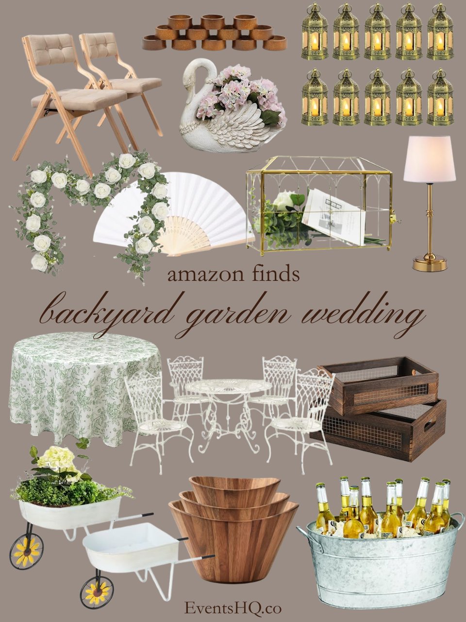 Backyard Garden wedding theme