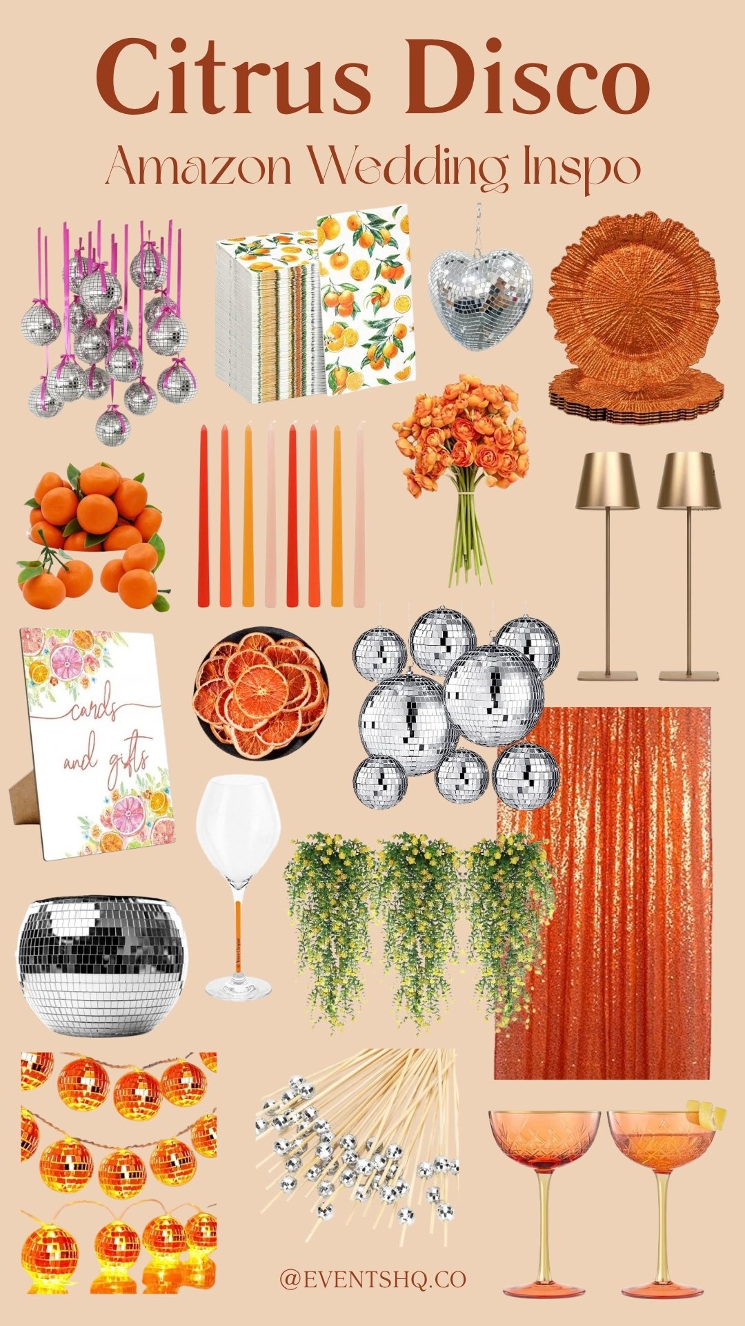 Citrus Disco wedding theme