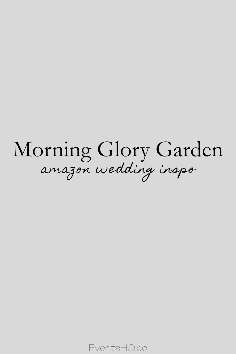 Morning Glory Garden wedding theme